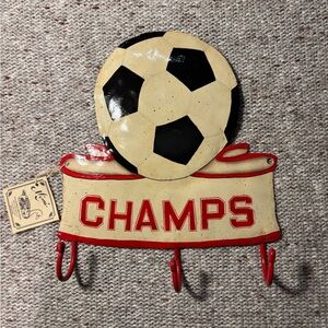 Soccer Wall Hook by Mimi Old World Creations
